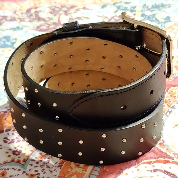 WORTH Genuine Leather Studded Belt Made in Italy | Size Large - Picture 5 of 14